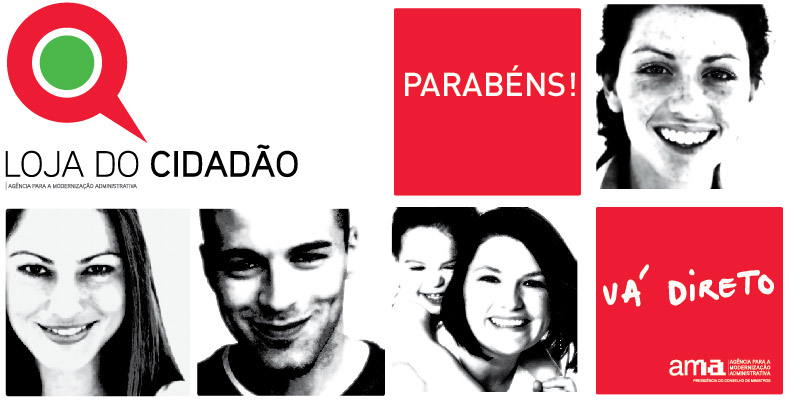 Painel Loja de Cidadão - caras sorridentes